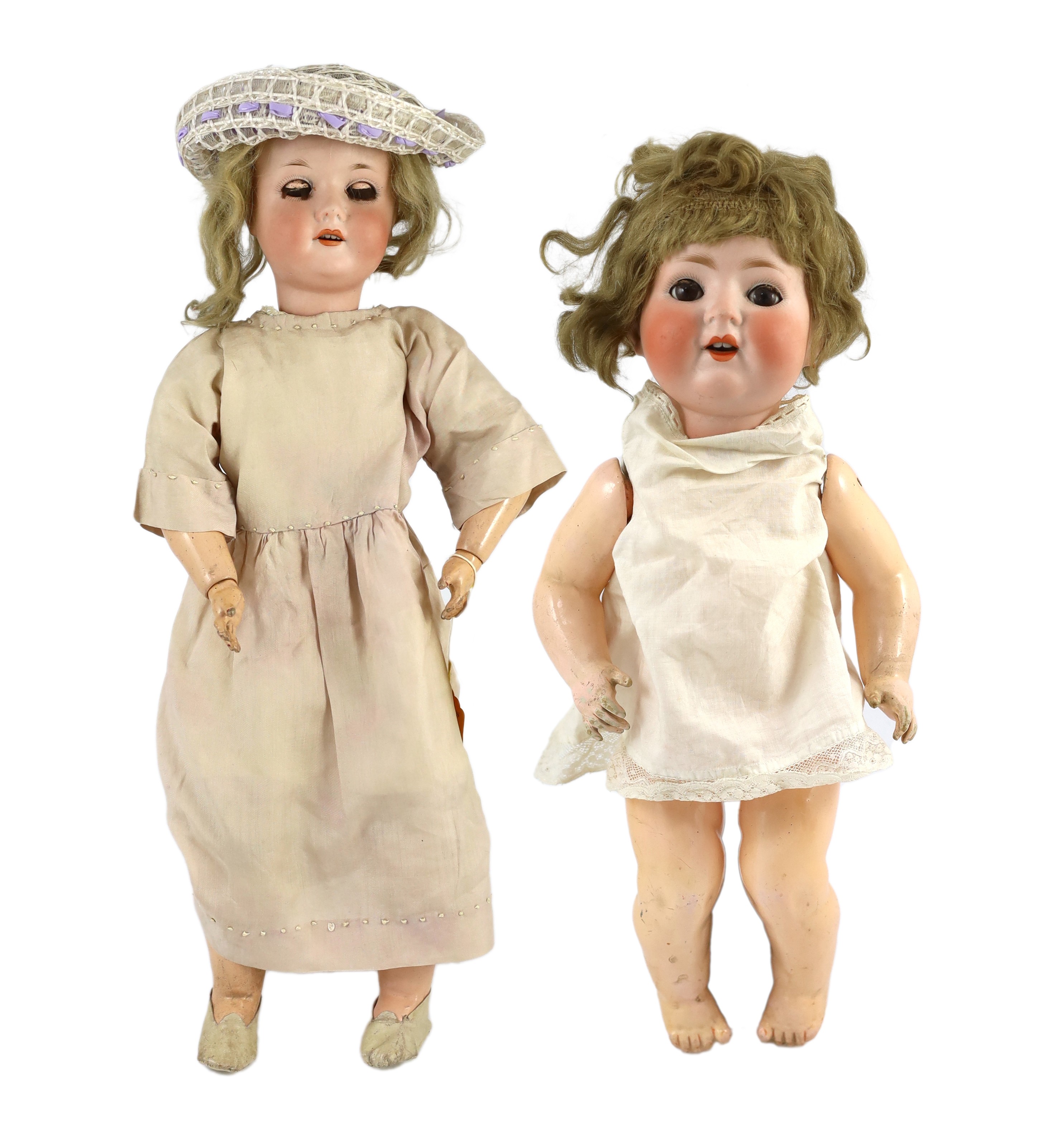 A C.M. Bergmann bisque doll, German, circa 1916, 17in.